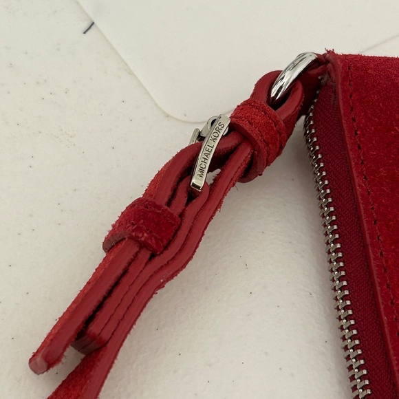 Michael Kors Bespoke Red Suede Fringed Crossbody Bag NWOT - Picture 10 of 13